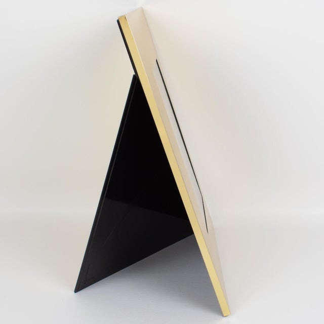 Umberto Mascagni Gilded Aluminum Picture Frame, Italy 1970s For Sale - Image 10 of 13