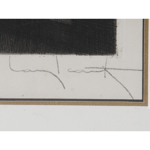 1930s Louis Icart “In Thought” Colored Etching For Sale - Image 5 of 7