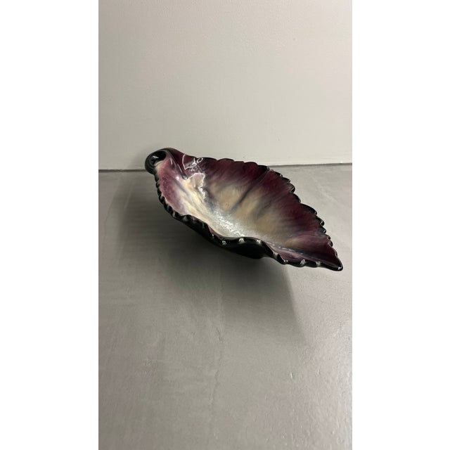 Mauve Large Bowl in Mauve Glazed Ceramic by Pol Chambost, 1960s For Sale - Image 8 of 8