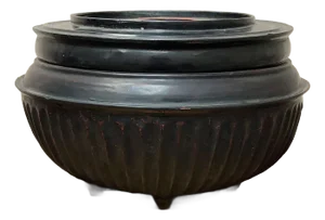 Antique Burmese Black Monk Offering Bowl