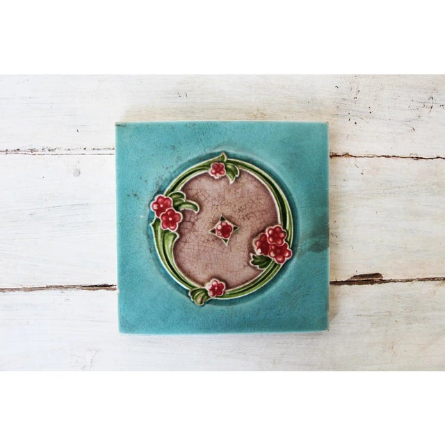 Art Deco 1920s Continental Arte Deco Original Tile For Sale - Image 3 of 10