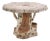 French Faux Bois Painted Decorated Cast Stone Table, C. 1940. For Sale