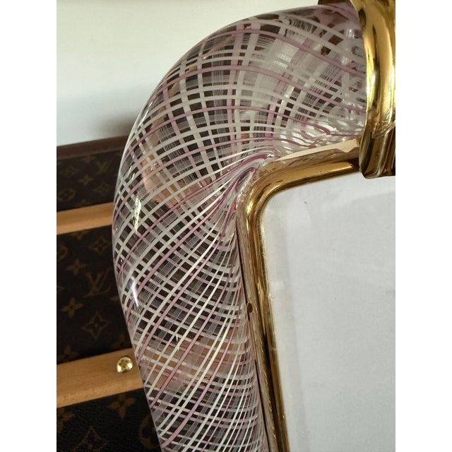 Filigree Pink Murano Glass Frame, 2000 For Sale - Image 3 of 14