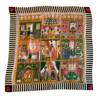 Vintage Moschino Silk Scarf For Sale