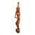 Vintage 21" Balinese Modernist "Lone Warrior" Wood Sculpture – Klungkung School For Sale