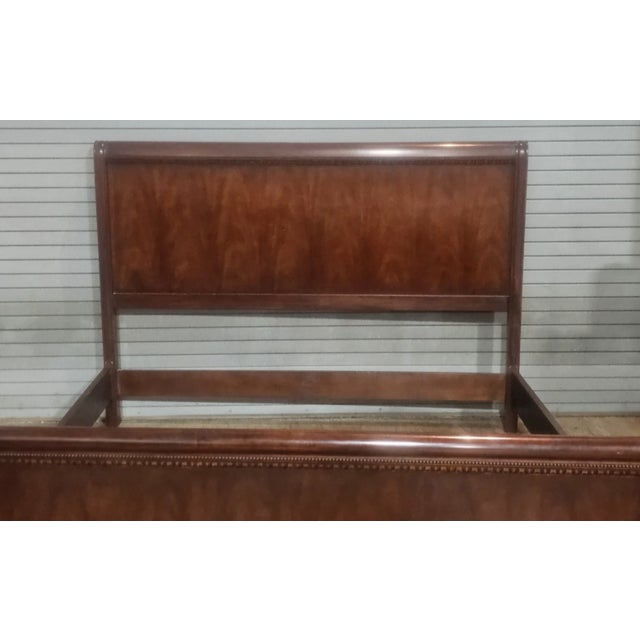 Henkel Harris Henkel Harris Mahogany King Size Sleigh Bed Frame Made in Winchester, Virginia For Sale - Image 4 of 11