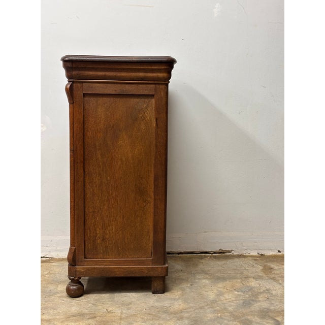 19th Century Antique English Oak Pot Cupboard Nightstand For Sale - Image 5 of 7
