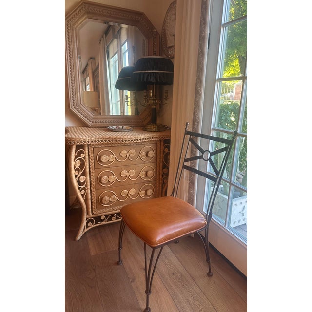 Traditional Large Octagonal Cerused-Oak Mirror For Sale - Image 3 of 8