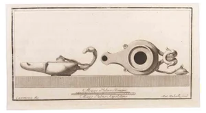 Giovanni Battista Casanova, Oil Lamp, Etching, 18th Century