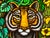 1970s Vintage Stained Glass Panel — Tiger in the Jungle For Sale In Boston - Image 6 of 7
