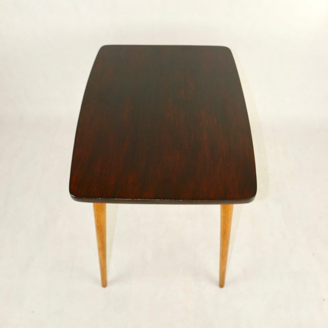 Brown Vintage Small Console Table, 1975 For Sale - Image 8 of 10