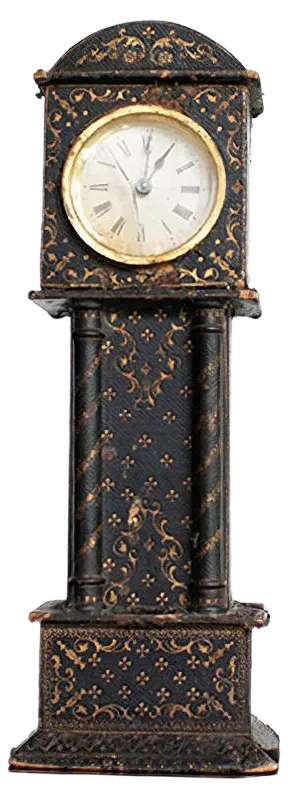 Antique French Leather Clock
