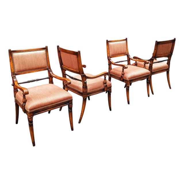 Own a Masterpiece of Classic American Craftsmanship With This Rare Set of Four Antique Hickory White Maple Armchairs. For Sale