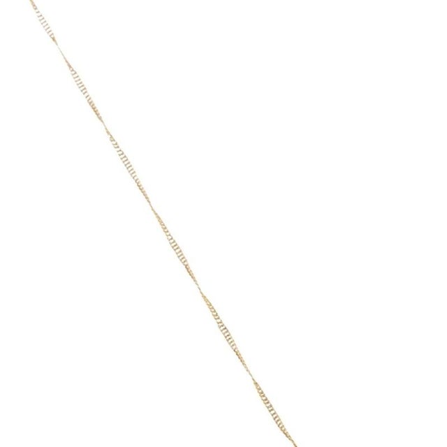 Jewelry - Silver and 19.2K gold chain with sapphire and diamonds. 20th-century Portuguese style, in 19.2kt gold, with a...