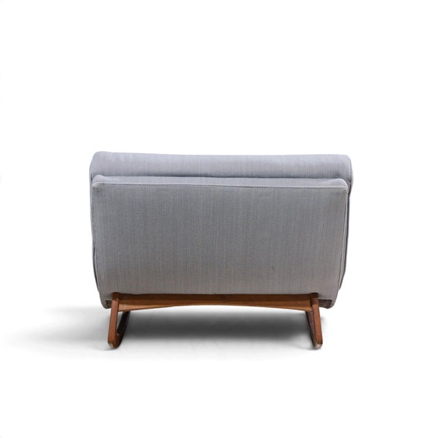 Adrian Pearsall for Craft Associates Mid Century Walnut Rocking Wave Chaise Lounge Chair For Sale In Chicago - Image 6 of 9