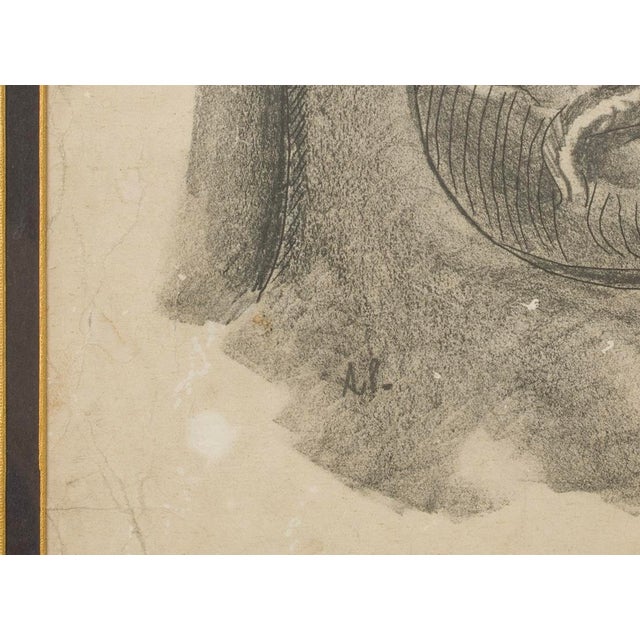 Modern Assen Peikov Signed Dated and Located Drawing Portrait For Sale - Image 4 of 8