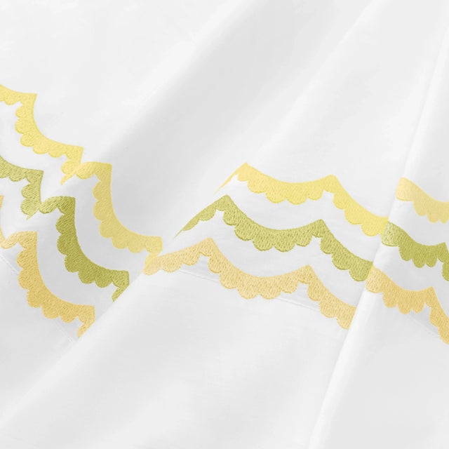 Textile Celerie Kemble + Hamburg House Whimsical Lemon Scallop Twin Bedding Set For Sale - Image 7 of 10