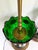 Late 19th Century Antique Emerald Green Glass Luster Table Lamps With Crystal Prisms - a Pair For Sale - Image 5 of 12