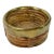 Vintage Gabriella Crespi Style Coiled Rattan Brass Rim Wine Coaster For Sale