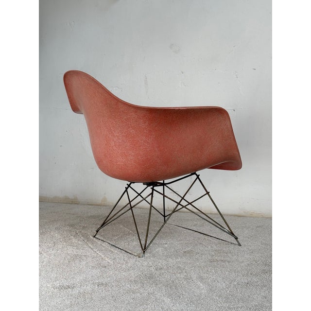 Plastic Vintage Salmon Fiberglass Armchair by Charles Eames for Herman Miller, 1962 For Sale - Image 7 of 18