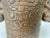 Tribal Mayan Style Hand Carved Bronzed Metal Finish Vase For Sale - Image 3 of 9