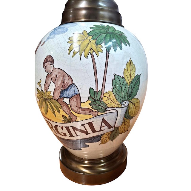 Traditional Mid 20th CenturyTobacco Jars as Table Lamps - a Pair For Sale - Image 3 of 13