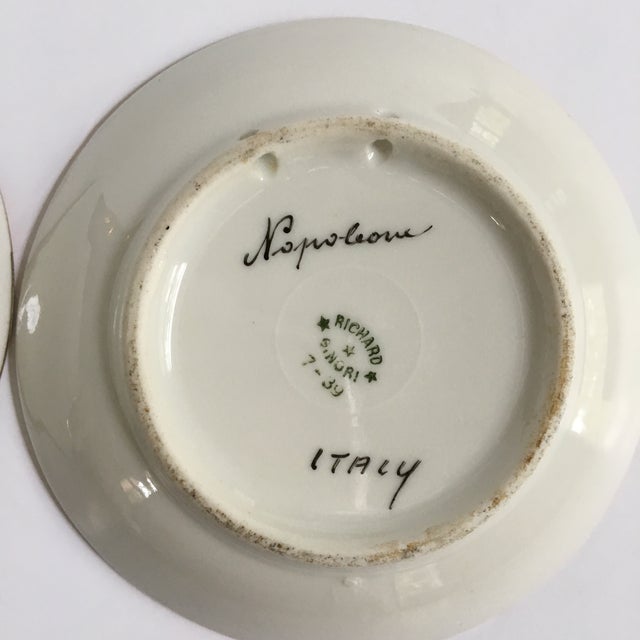 picture Ginori Italy Hand Painted Plate vintage richard ginori italian hand painted signed porcelain portrait plates of napoleon and josephine a pair