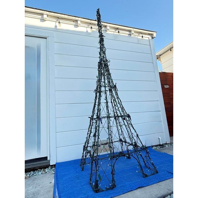 1990s 1990’s Vintage Custom Wrought Iron Tall Eiffel Tower For Sale - Image 5 of 12