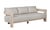 Paradiso Teak Wood Sofa Natural Look - Gray Fabric For Sale - Image 10 of 12