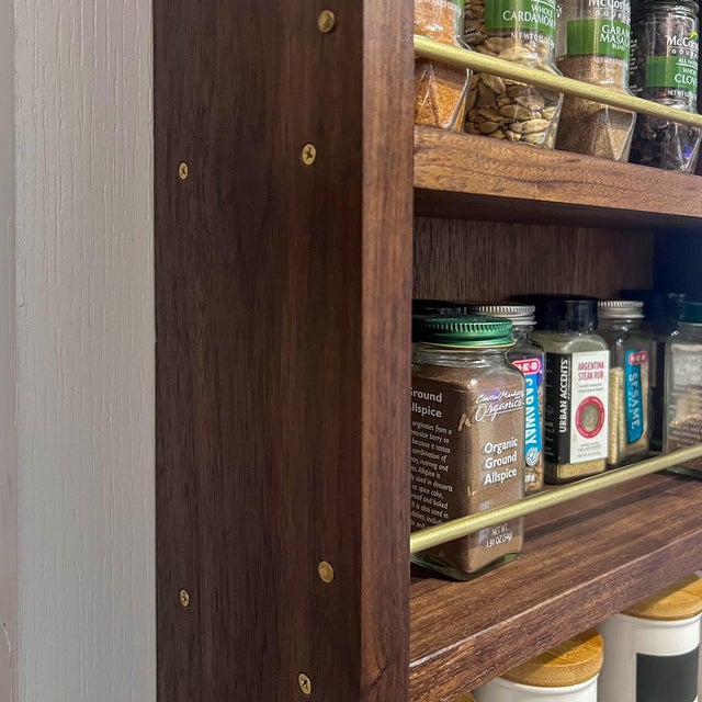 Mid-Century Modern Mid-Century Modern Walnut Spice Rack For Sale - Image 3 of 9