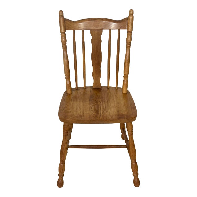 Country-Style Dining Chair in Wood For Sale