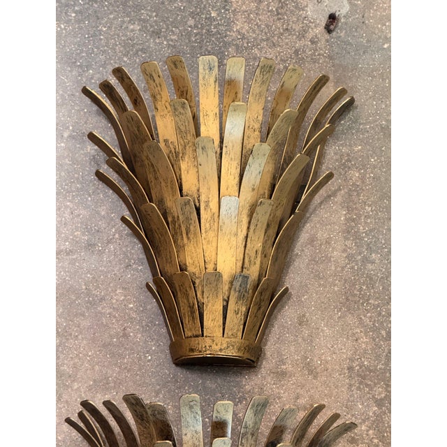 Set of Four Gilt Metal Wall Brackets | Chairish