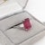 5.9ct Red Ruby Ring With Earth Mined Diamonds in Solid 14k White Gold Size 6.75 For Sale - Image 9 of 10