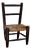 Small Antique Children's Chair in Wood with Straw Seat, 1950s For Sale