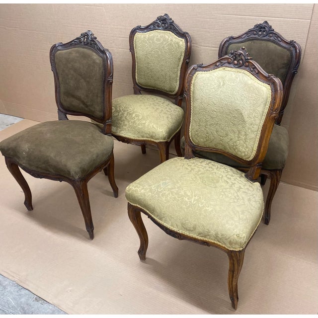 Set of Four Late 19th Century Rococo Revival Side Chairs For Sale - Image 9 of 9
