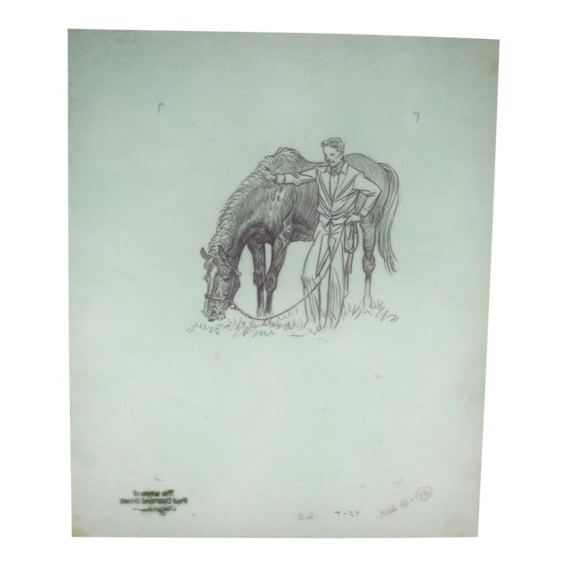 Paul Brown Polo Pencil on Acetate Drawing 12 For Sale