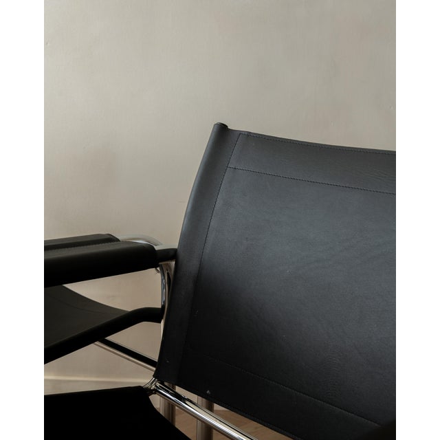 Vintage Bauhaus Klinte Lounge Chairs in Chrome and Leather by Tord Björklund for Ikea, 1980s, Set of 2 For Sale - Image 14 of 18