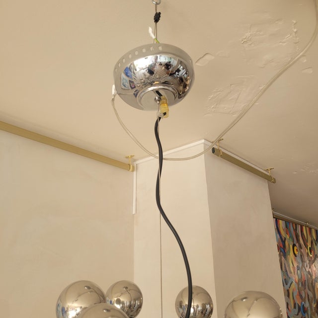 Space Age Sputnik Lamp in Chrome Metal, Germany, 1970s For Sale - Image 12 of 17