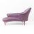 Mid-Century Italian Dormeuse in Mauve Velvet with Brass Feet, 1950 For Sale - Image 4 of 11