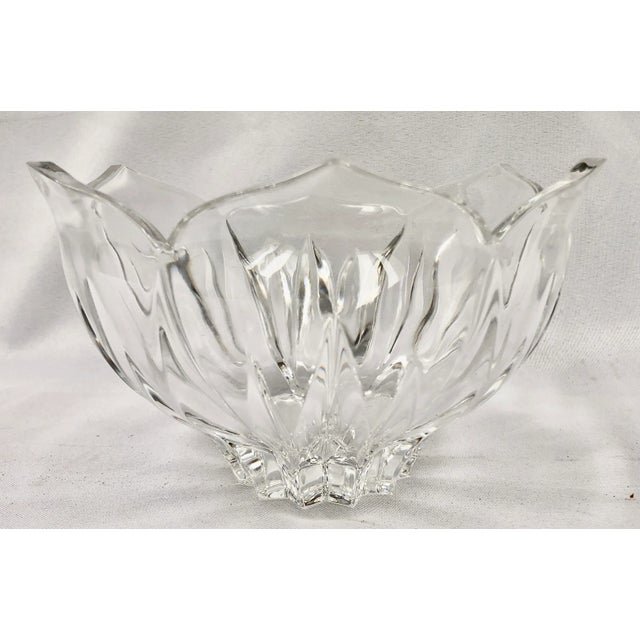 Mid-Century Vannes Crystal Floral Design Bowl For Sale - Image 9 of 9