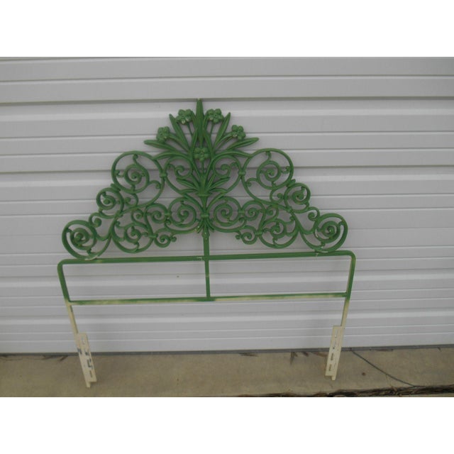 Vintage Ornamental Wrought Iron Twin Headboards A Pair Chairish