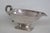 Metal Mid 20th Century Metal Gravy Boat Silver Plated Sauce Serving Dish With Scrollwork Handle For Sale - Image 7 of 15