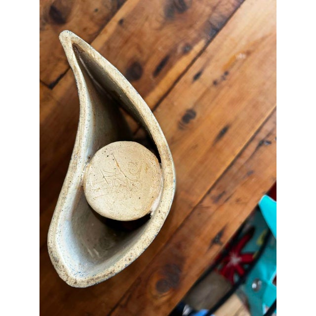 1970s Abstract Organic Form Handcrafted Ceramic Vase / Holder For Sale - Image 4 of 4