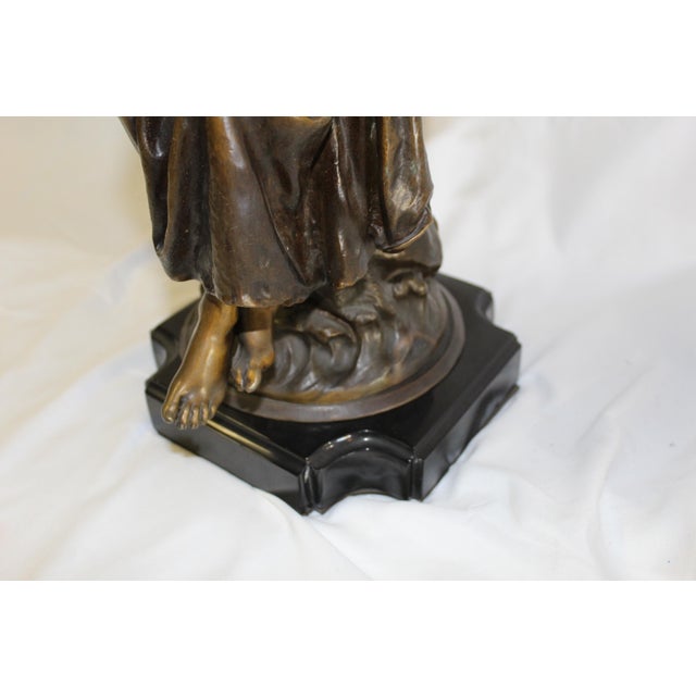 19 Th century Lady Bronze with mandolin Signed For Sale - Image 12 of 18