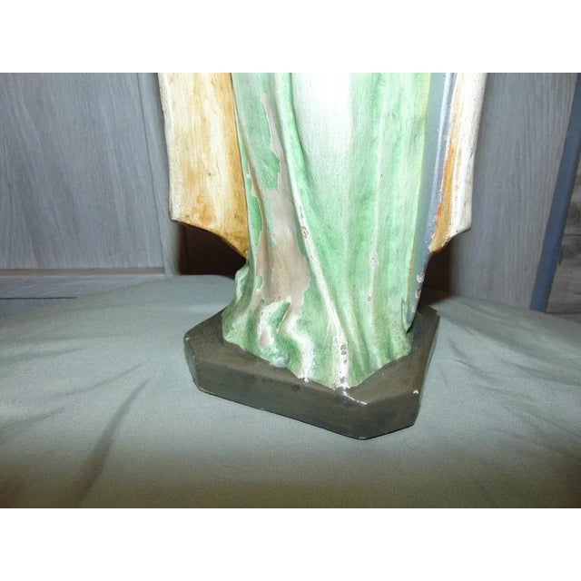 Pre-War Plaster Figure of Saint Jadwiga the Queen, 1920s For Sale - Image 8 of 11