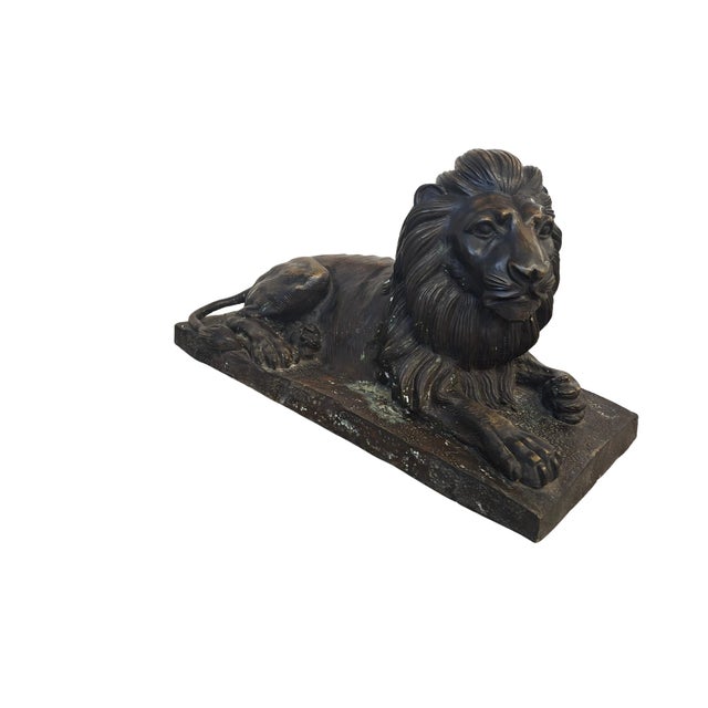 Monumental Bronze Lions, 1980, Set of 2 For Sale - Image 4 of 18