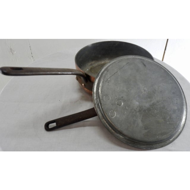 Early 19th Century French Copper Frying Pan With Lid For Sale - Image 4 of 7