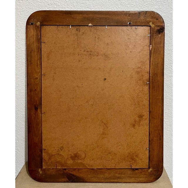 Textile Jose Maria de Servin, Folk Art Mexican Boy Oil Painting on Burlap Charming Naive African American Art For Sale - Image 7 of 7