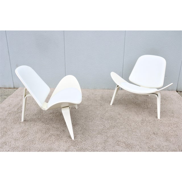 Danish Mid Century Modern Hans J Wegner For Carl Hansen Ch07 Shell Chair A Pair Chairish