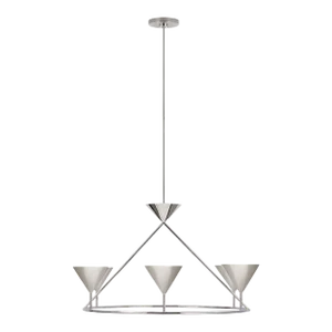 Paloma Contreras for Visual Comfort Signature Orsay Large Ring Chandelier in Polished Nickel